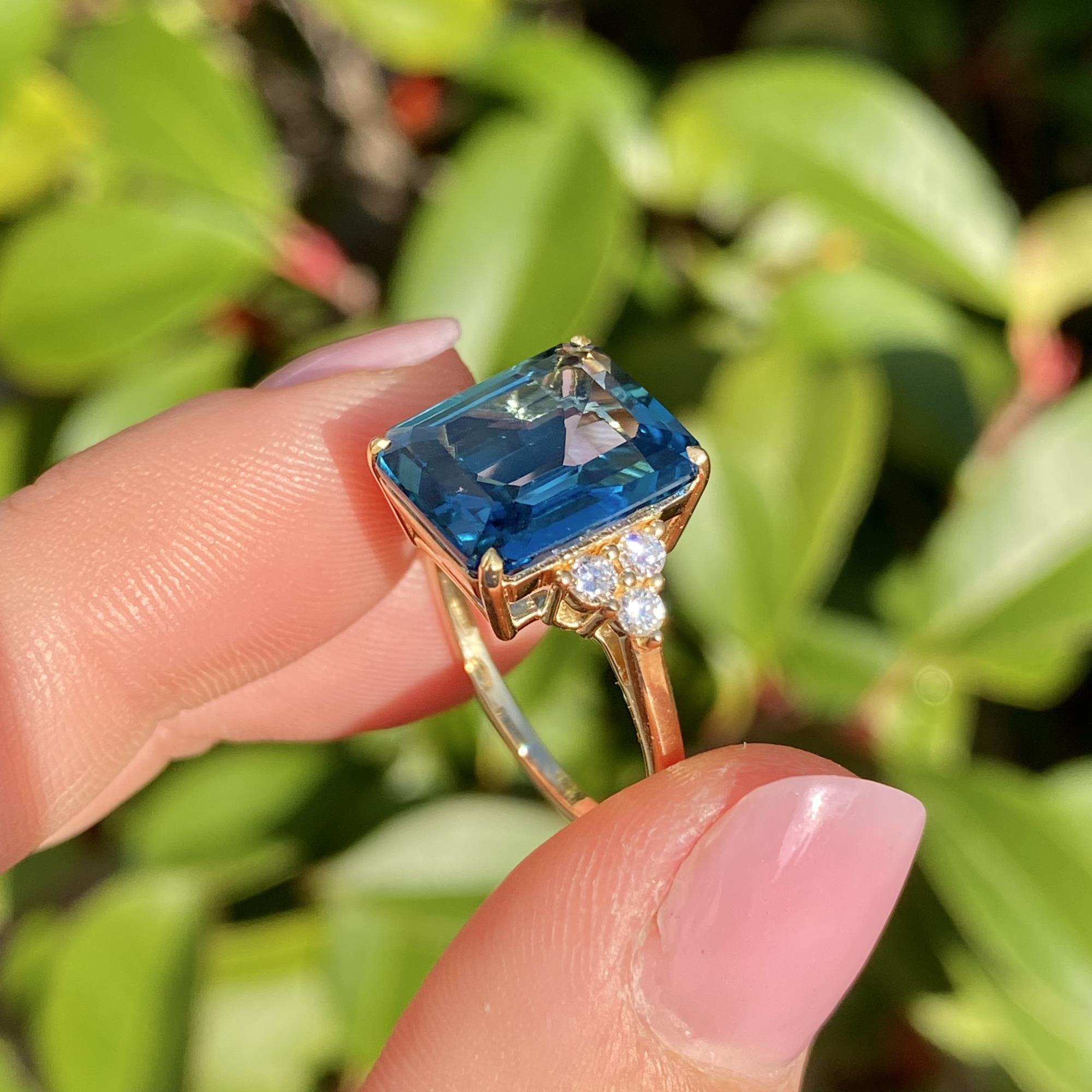 Anello Di Fidanzamento In Citrino Ovale - Topazio Dorato, Regolabile, Per Donne - Confezione Regalo