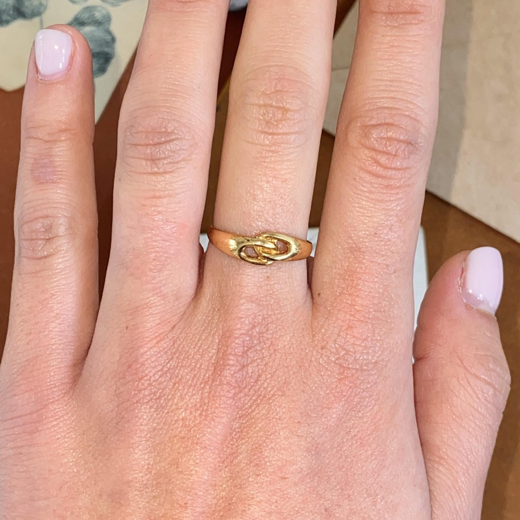 Anello vintage in oro 18kt con   nodo   centrale