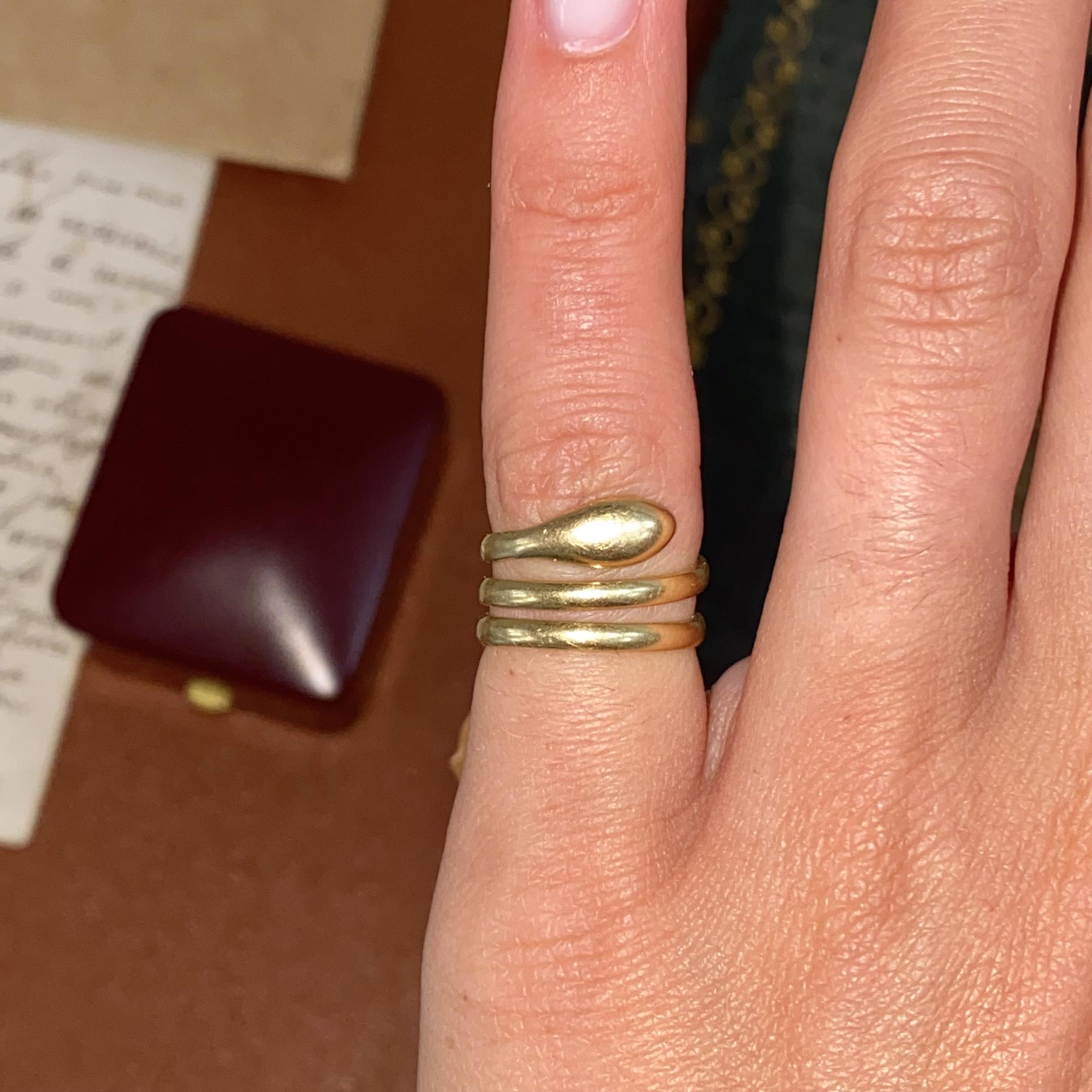 Anello vintage serpente in oro 18kt
