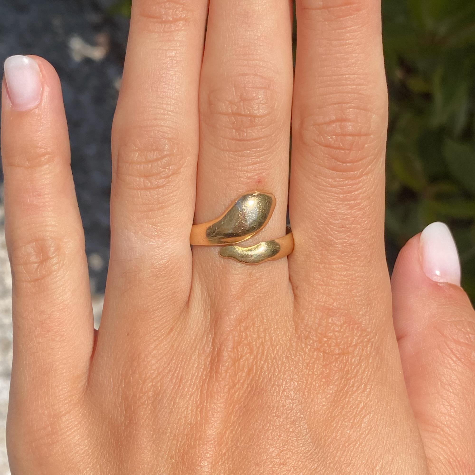 Anello vintage serpente in oro 18kt