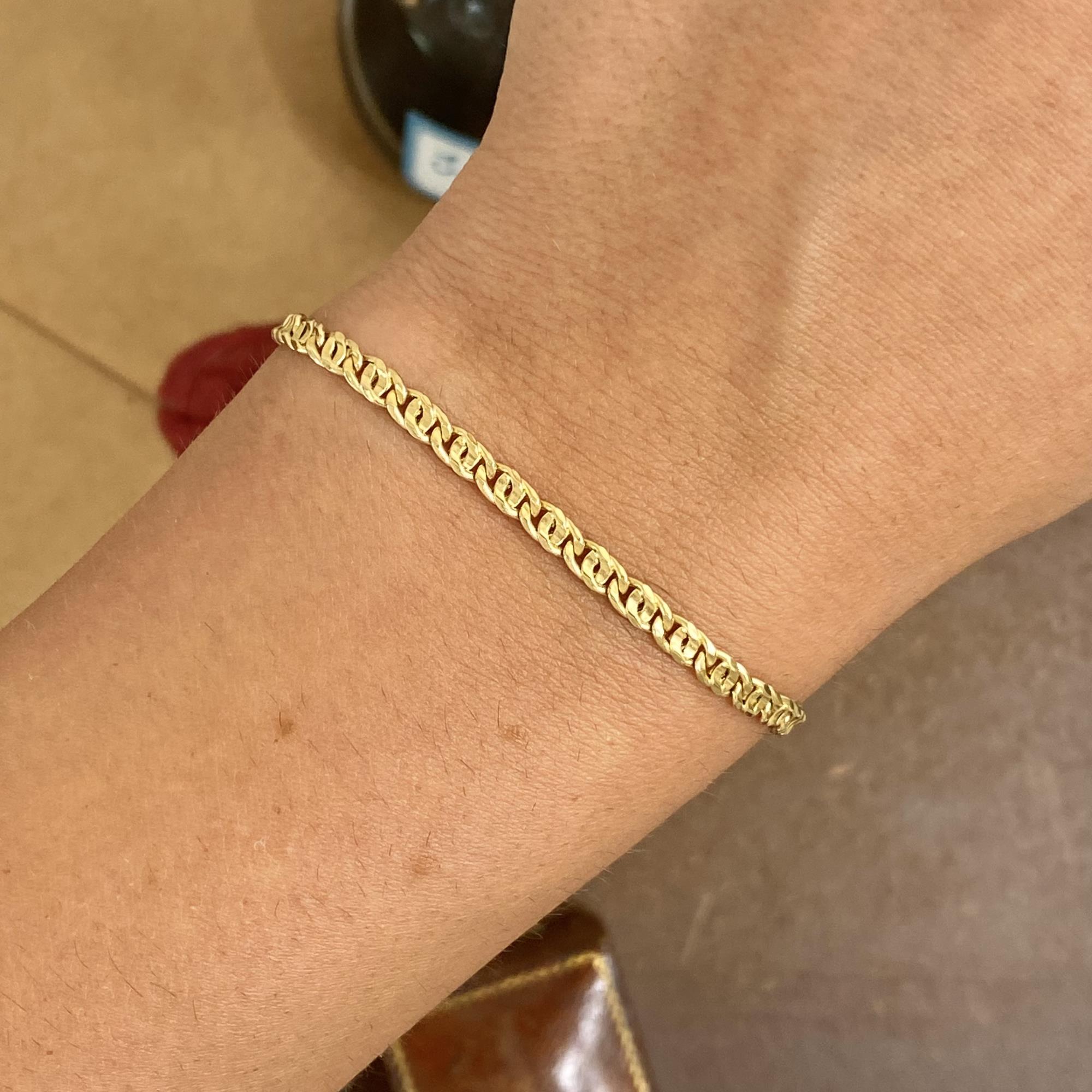 Bracciale in oro 18kt maglia intrecciata