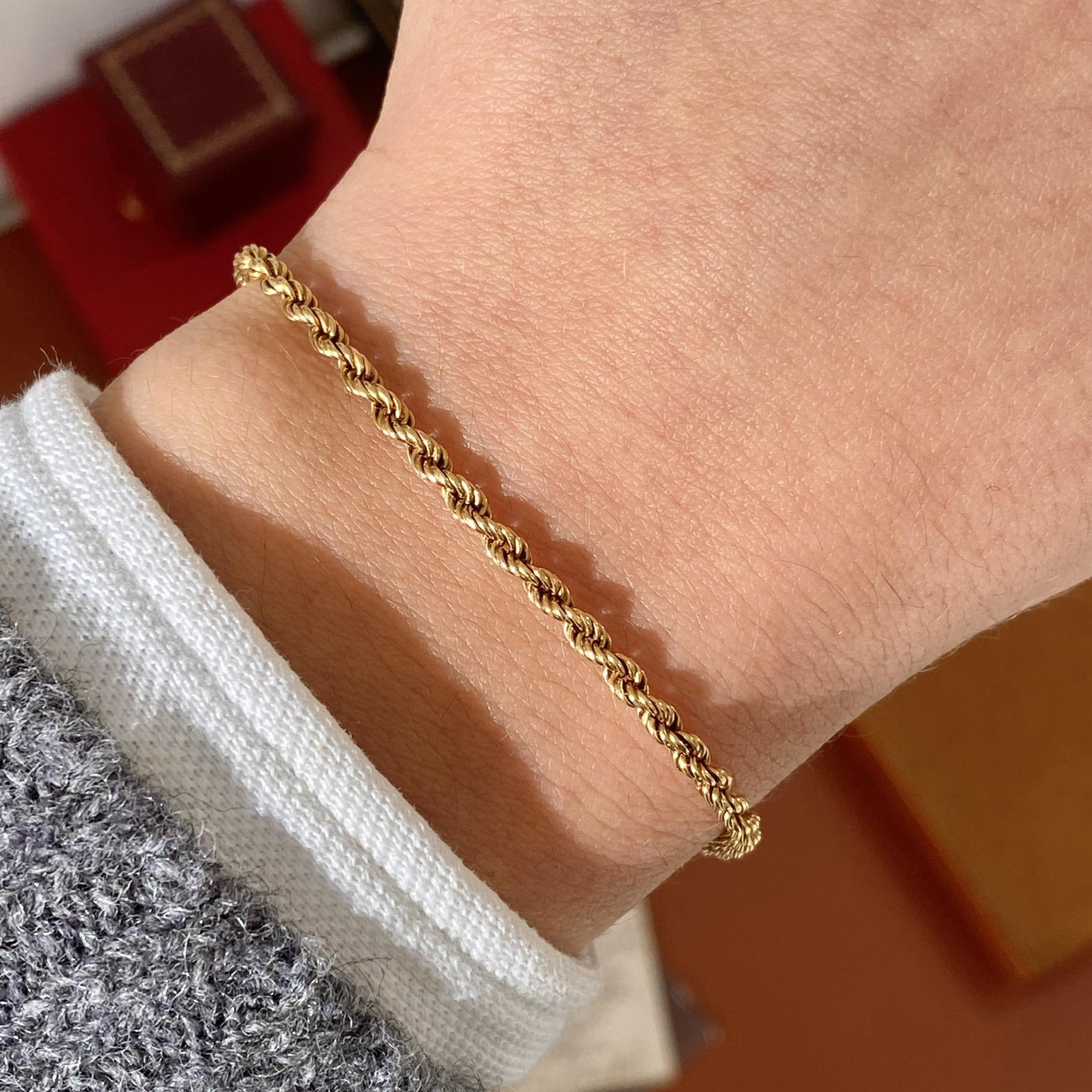 Bracciale vintage in oro 18kt maglia torchon