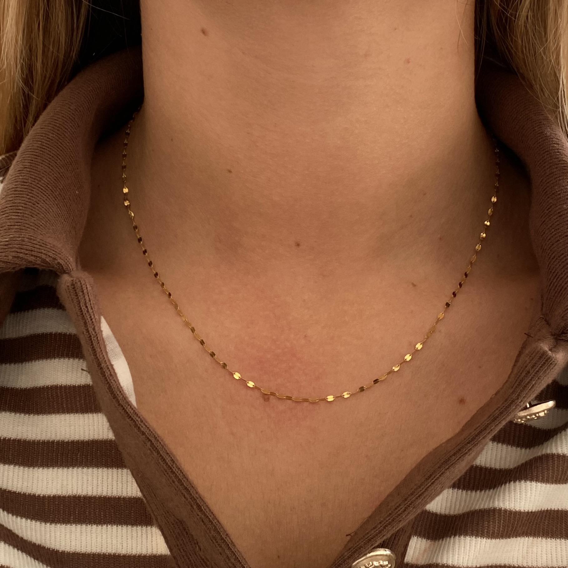 Collana vintage in oro 18kt maglia a specchietti