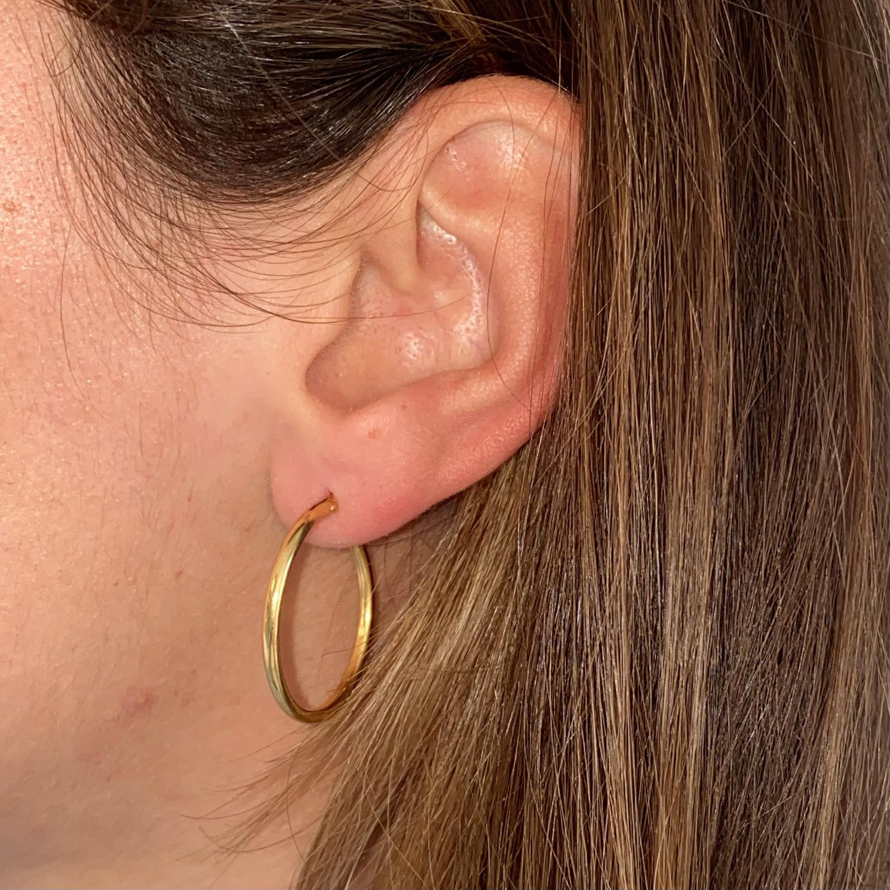 Orecchini vintage cerchi in oro 18kt