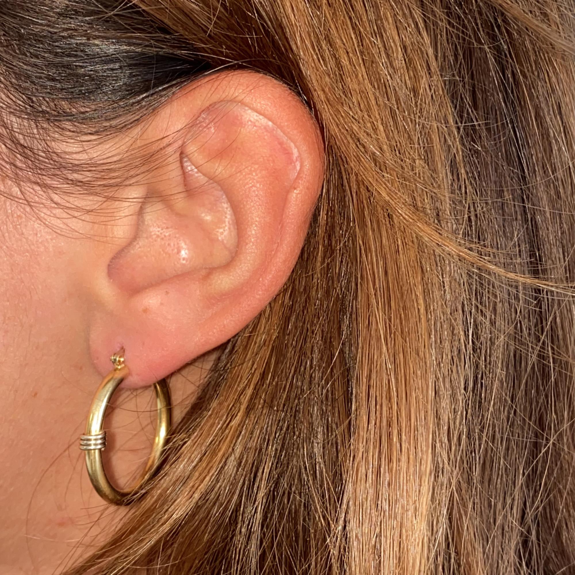 Orecchini vintage cerchi in oro 18kt